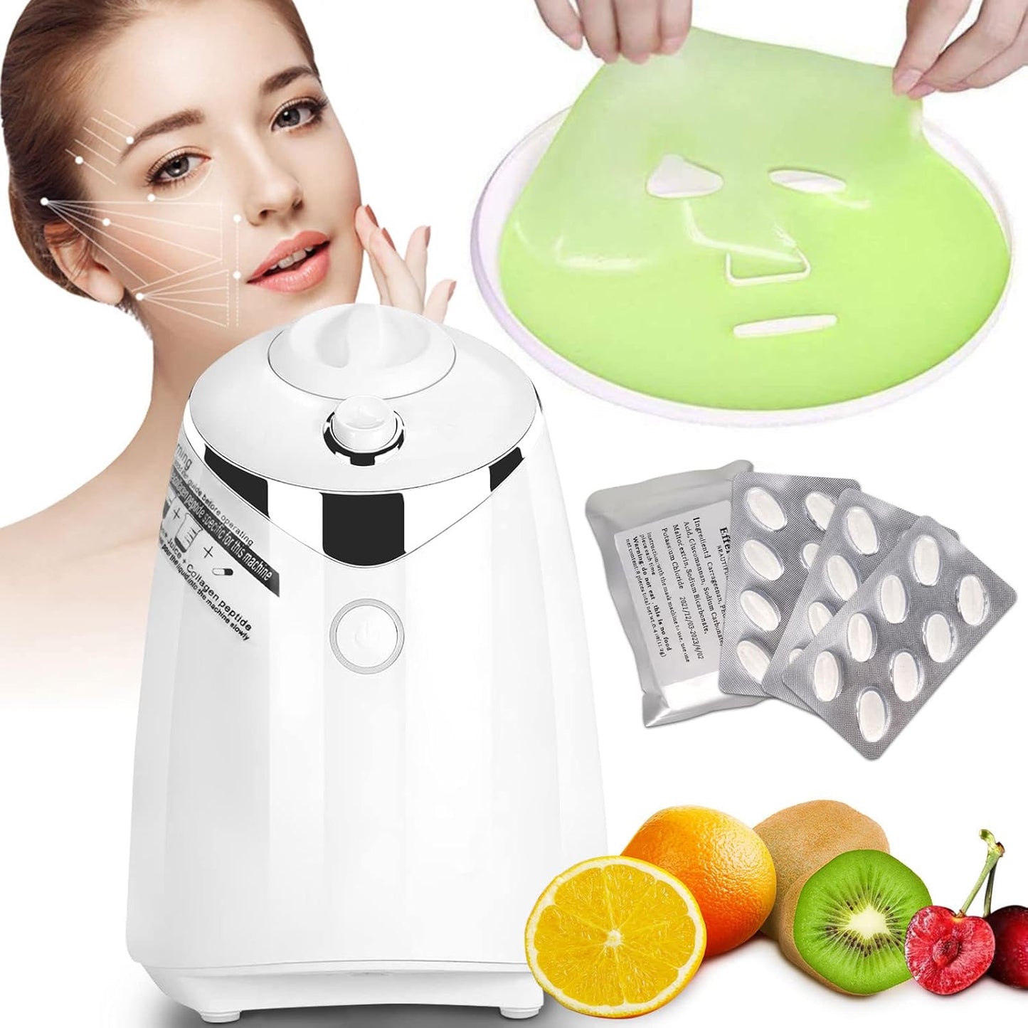 Face Mask Maker Machine Facial Treatment DIY Automatic Fruit Natural Vegetable Collagen Home Use Beauty Skin SPA Care