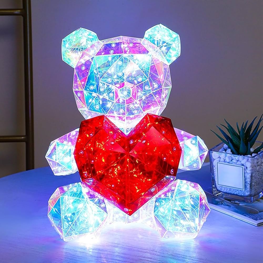 Colorful Teddy Bear Night Light