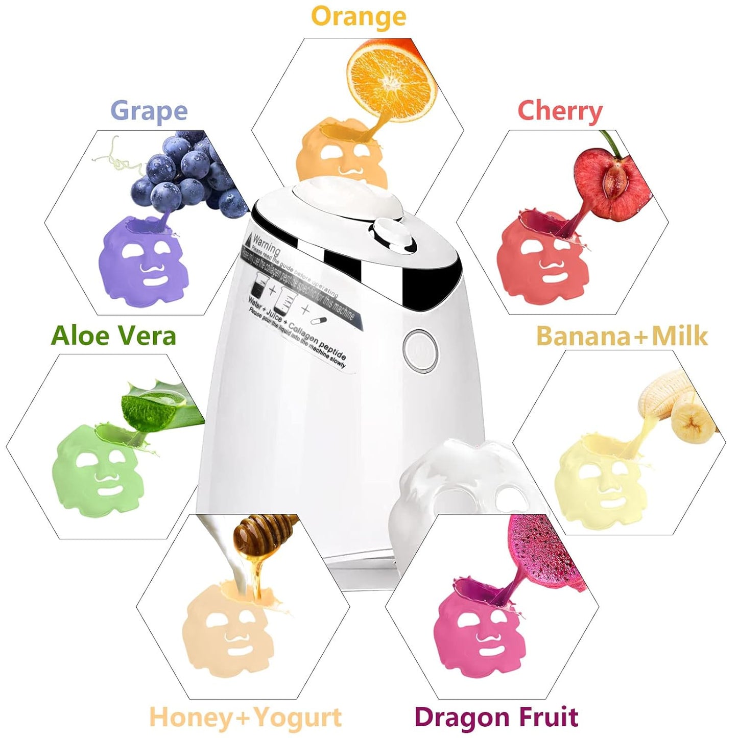 Face Mask Maker Machine Facial Treatment DIY Automatic Fruit Natural Vegetable Collagen Home Use Beauty Skin SPA Care