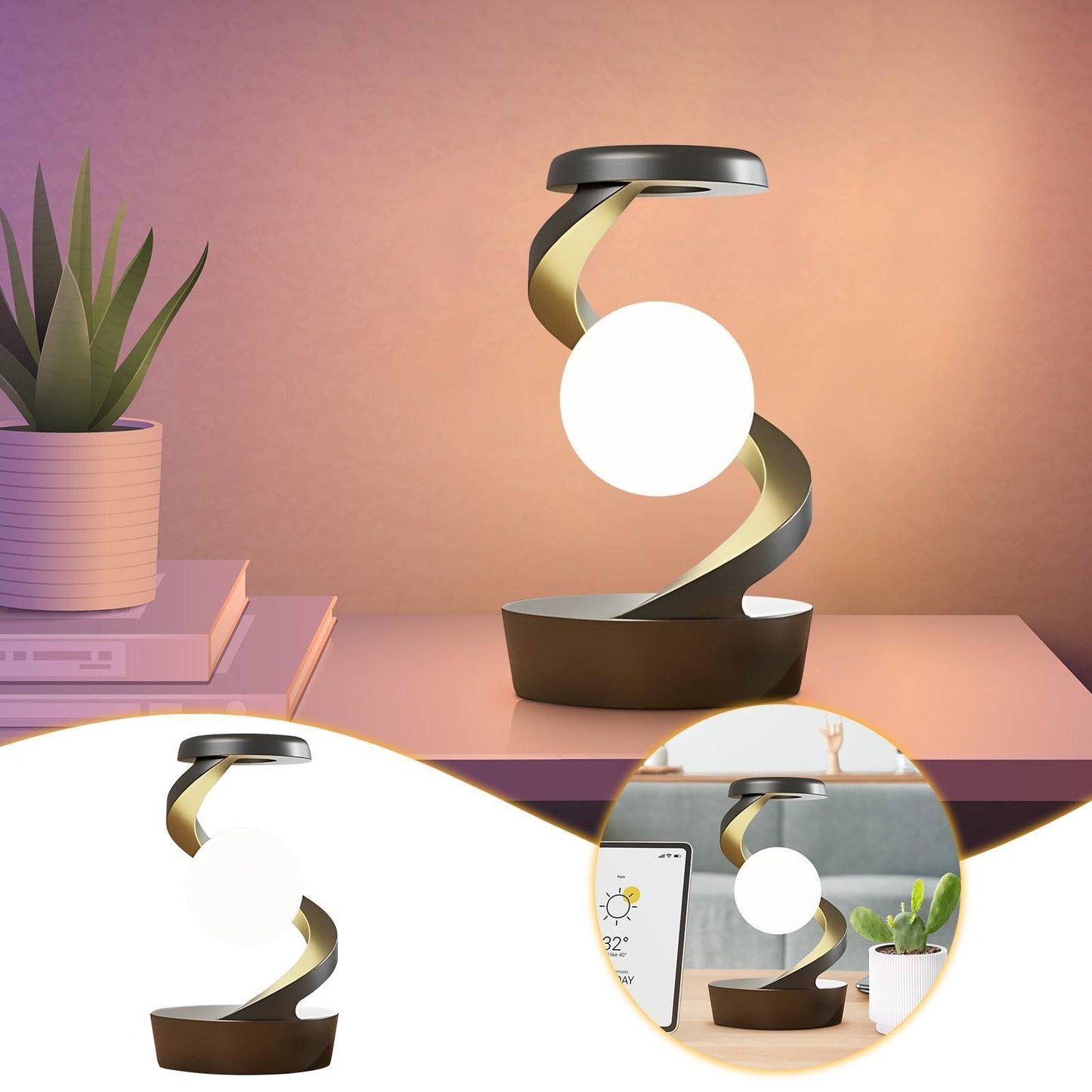 OrbitLight™ — Floating Light & Wireless Dock