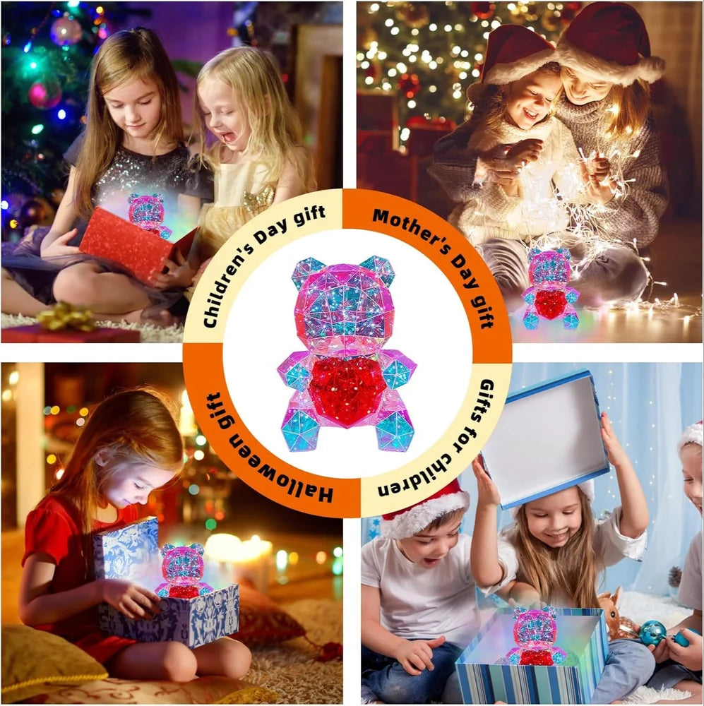 Colorful Teddy Bear Night Light