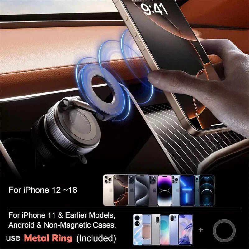 Strong Magnetic Car Phone Holder Foldable Design 360° - Blissway