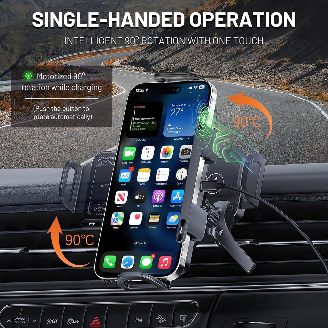 BlissWay MagCharge 90 Review: The Ultimate 15W Wireless Car Charger with Auto-Rotation