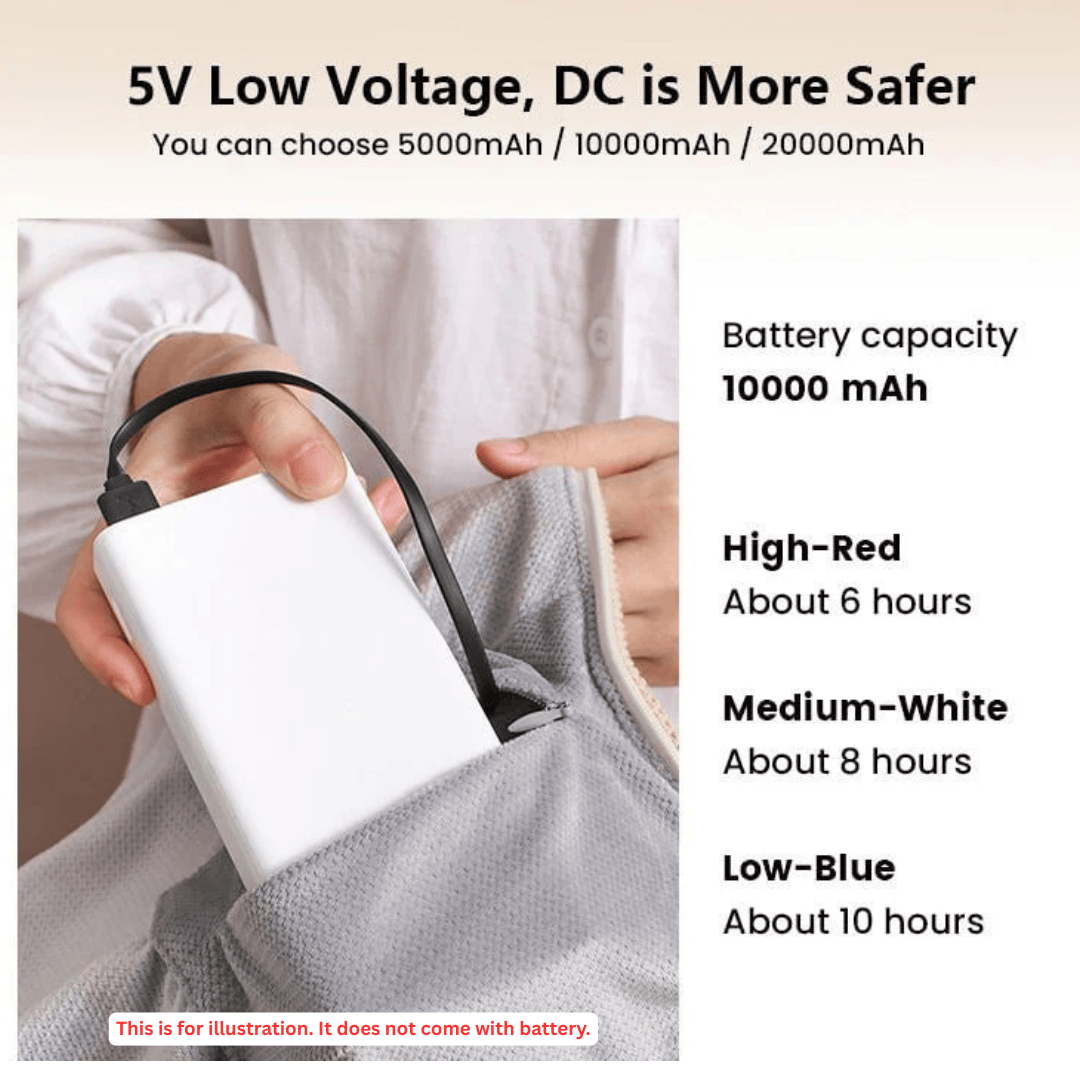 Portable USB Heated Shawl Heating Blanket Washable Leg Cover Shawl Electric Blanket