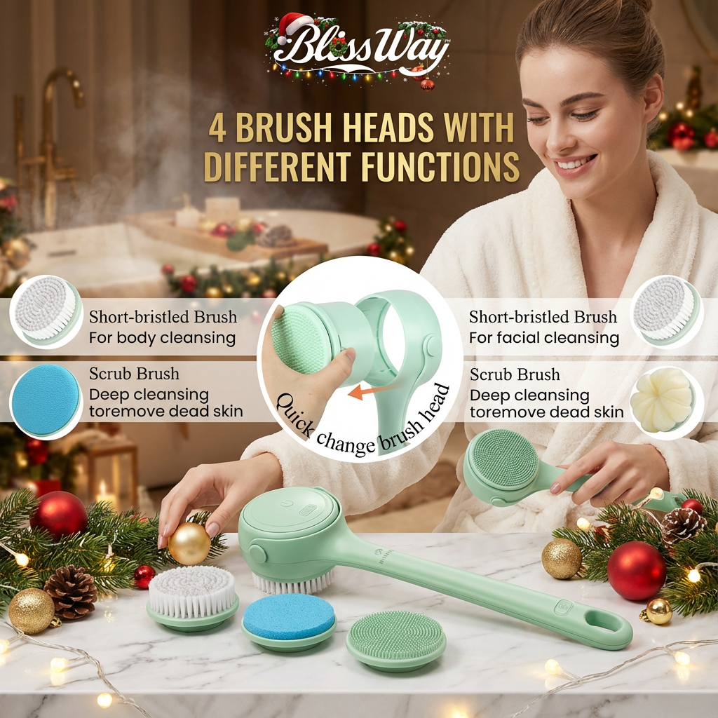 DermaRinse™ – Dermatologist-Inspired Electric Shower Brush