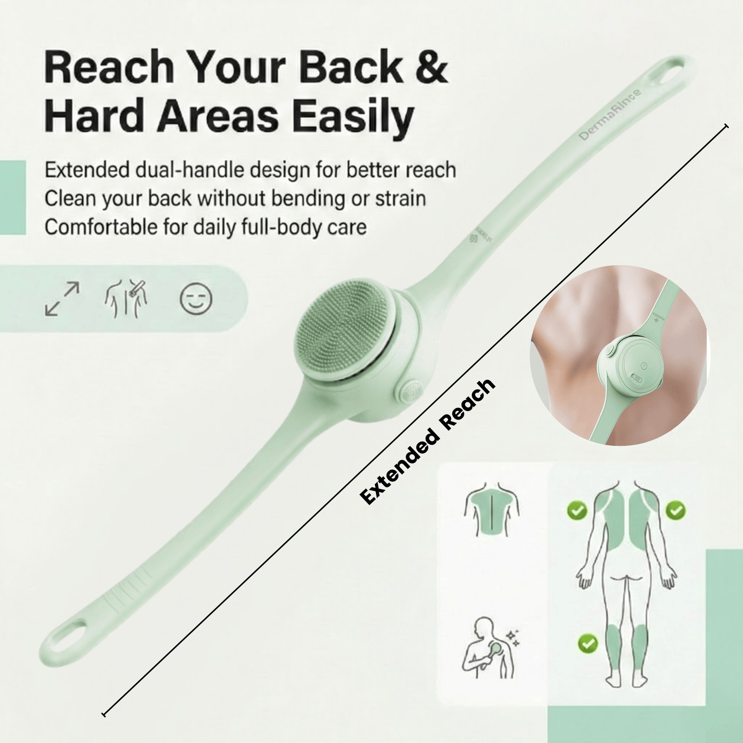 DermaRinse™ – Dermatologist-Inspired Electric Shower Brush