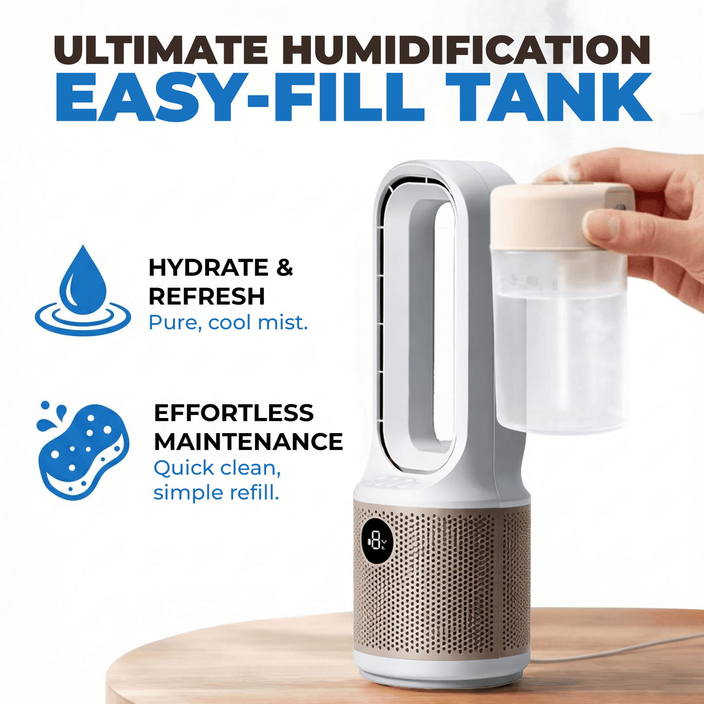 AirLuxe™ Bladeless Desk Fan