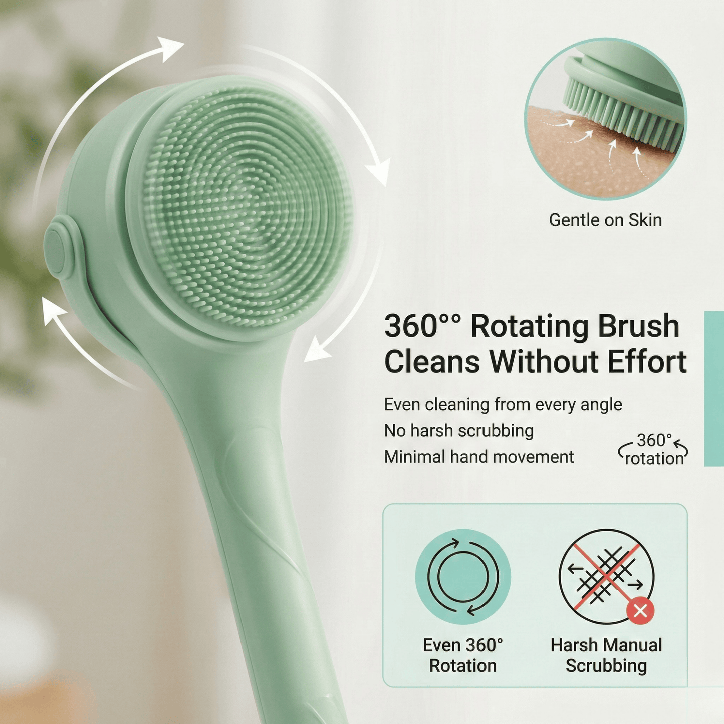 DermaRinse™ – Dermatologist-Inspired Electric Shower Brush