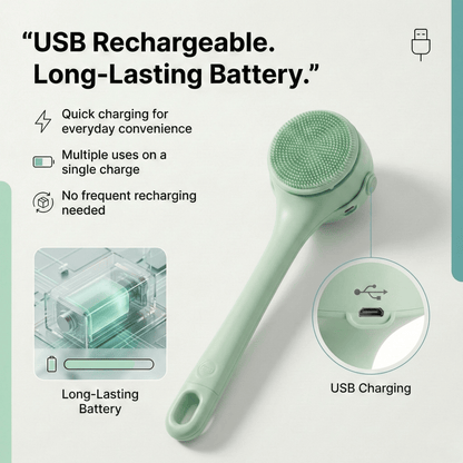 DermaRinse™ – Dermatologist-Inspired Electric Shower Brush