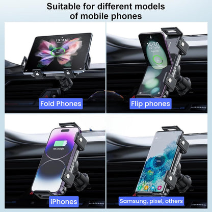 BlissWay MagCharge 90| 15W Wireless Car Charger | Auto-Rotating Phone Mount