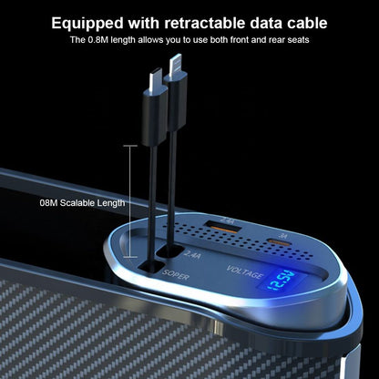 Seat Gap Organizer, Multifunctional Seat Gap Storage Box with USB Car Charger, Car Seat Pockets with Led Light, Car Seat Gap Filler with Cup Holder