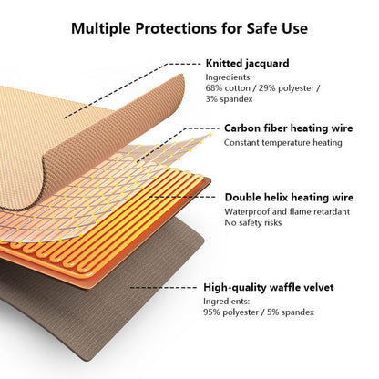 Portable USB Heated Shawl Heating Blanket Washable Leg Cover Shawl Electric Blanket