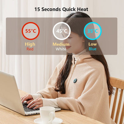 Portable USB Heated Shawl Heating Blanket Washable Leg Cover Shawl Electric Blanket