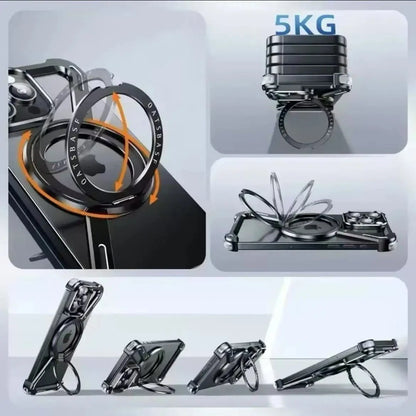 Magnetic Phone Case With Rotating Stand