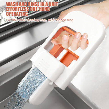 Scratch-Safe Compact Dual Texture Sponge Mop