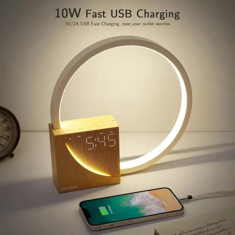 Blonbar Bedside Lamp – Smart Touch Lamp with Sounds & Alarm