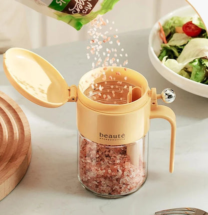 Mini Reusable Glass Spice Jar with Spoon