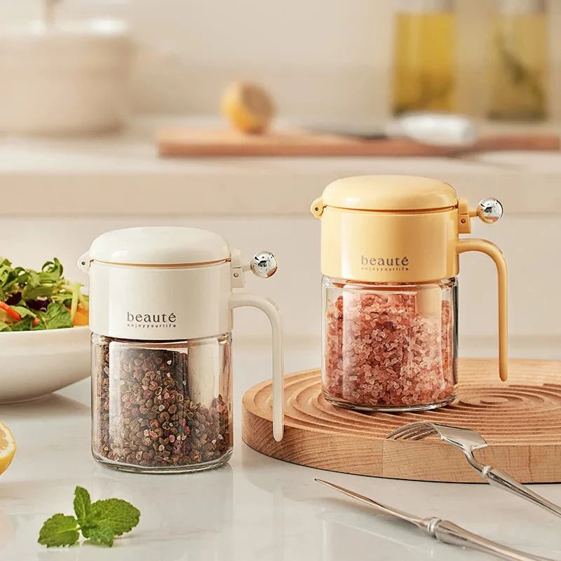 Mini Reusable Glass Spice Jar with Spoon