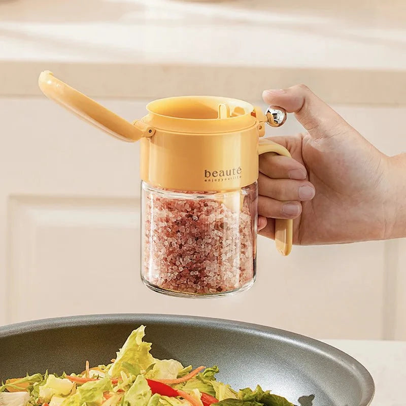 Mini Reusable Glass Spice Jar with Spoon