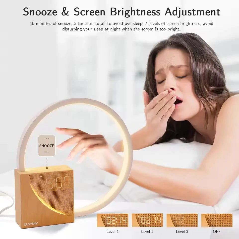 Blonbar Bedside Lamp – Smart Touch Lamp with Sounds & Alarm