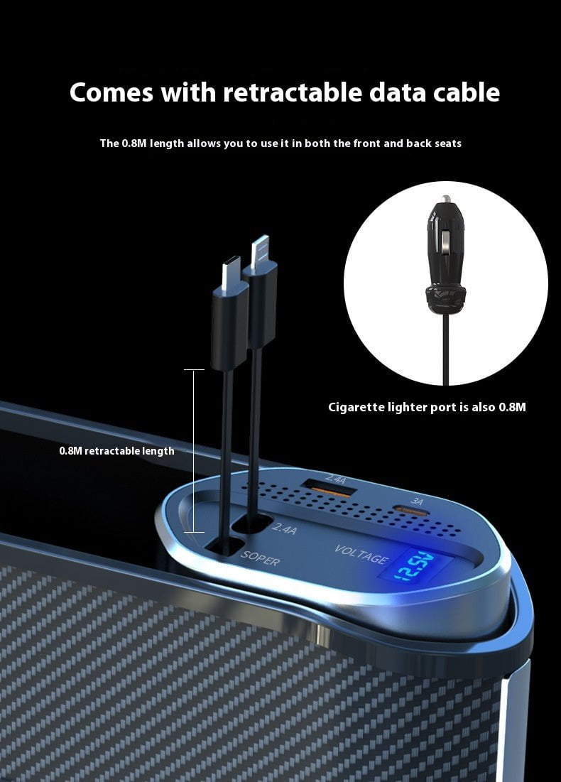 Seat Gap Organizer, Multifunctional Seat Gap Storage Box with USB Car Charger, Car Seat Pockets with Led Light, Car Seat Gap Filler with Cup Holder