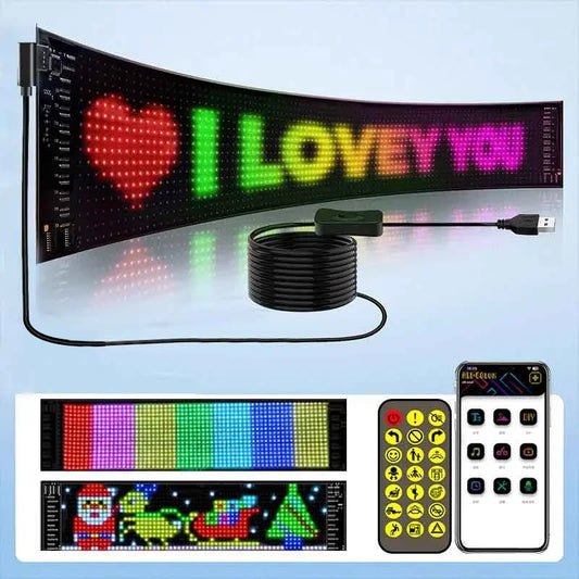 Blissway 16x64 LEDS 38 * 10.2 CM (LARGE) Bright Car Window Display