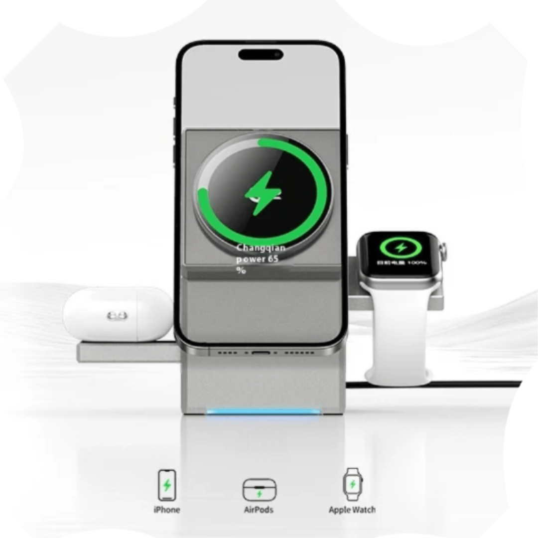 MagCube | 3 - in - 1 Wireless Charging Station (Qi2 Certified) - Blissway