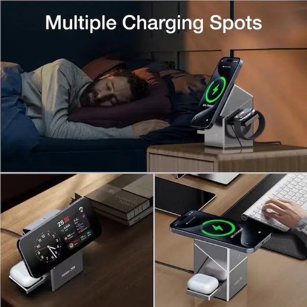 MagCube | 3 - in - 1 Wireless Charging Station (Qi2 Certified) - Blissway