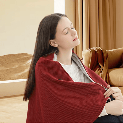 Portable USB Heated Shawl Heating Blanket Washable Leg Cover Shawl Electric Blanket