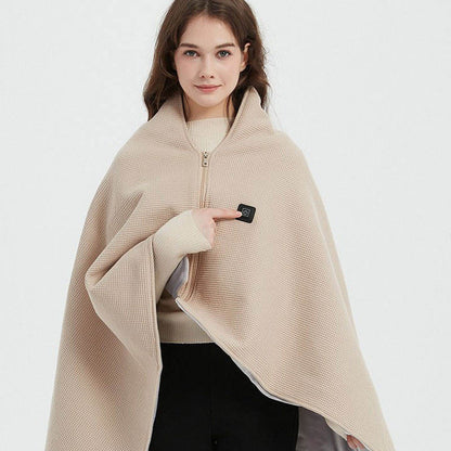 Portable USB Heated Shawl Heating Blanket Washable Leg Cover Shawl Electric Blanket