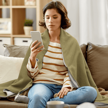 Portable USB Heated Shawl Heating Blanket Washable Leg Cover Shawl Electric Blanket