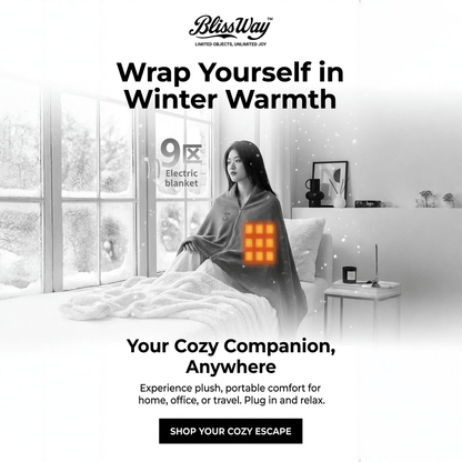 Portable USB Heated Shawl Heating Blanket Washable Leg Cover Shawl Electric Blanket